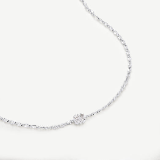 Twinkling Elegance Silver Necklace