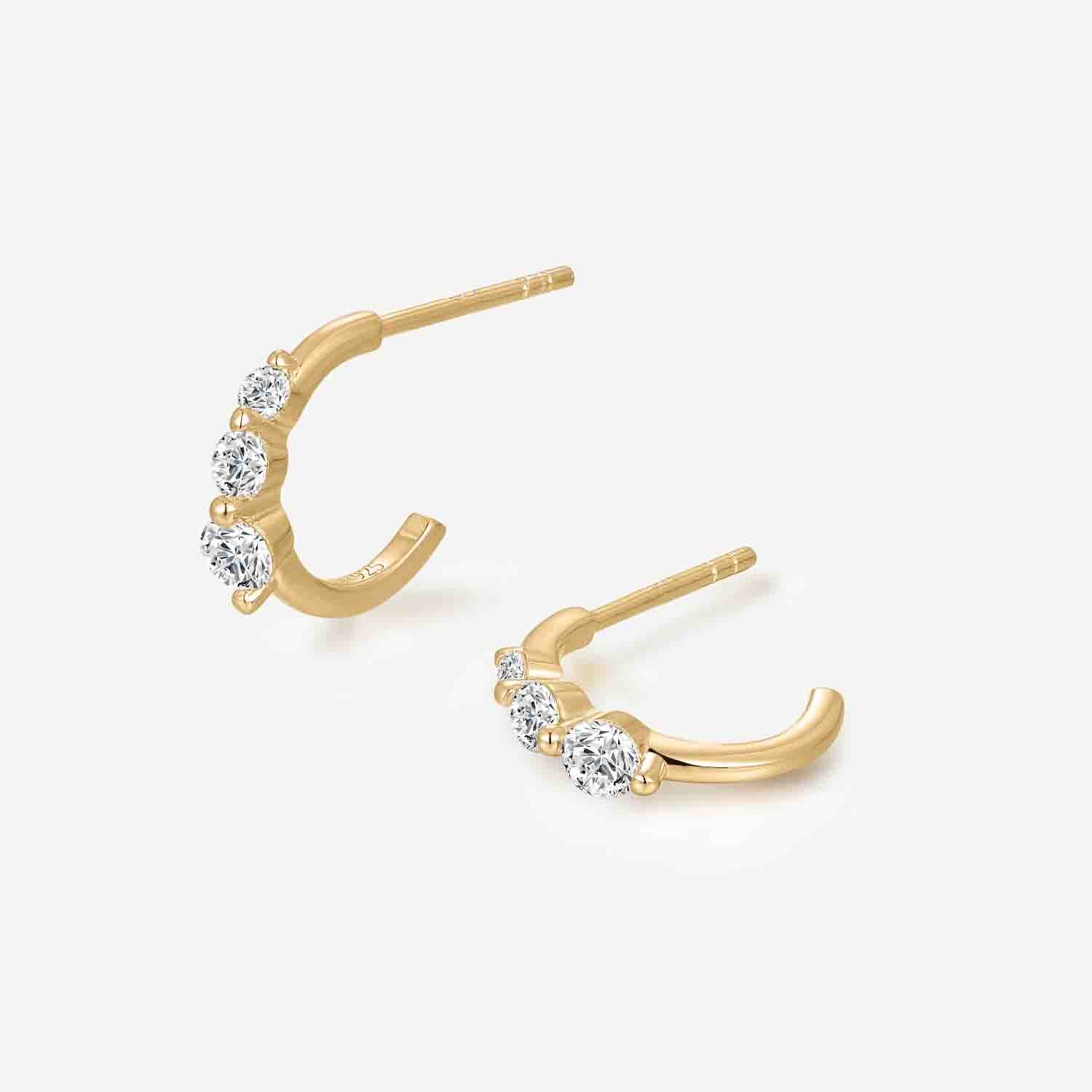 Sylvan Sparkle Gold Earrings | Frida & Florence