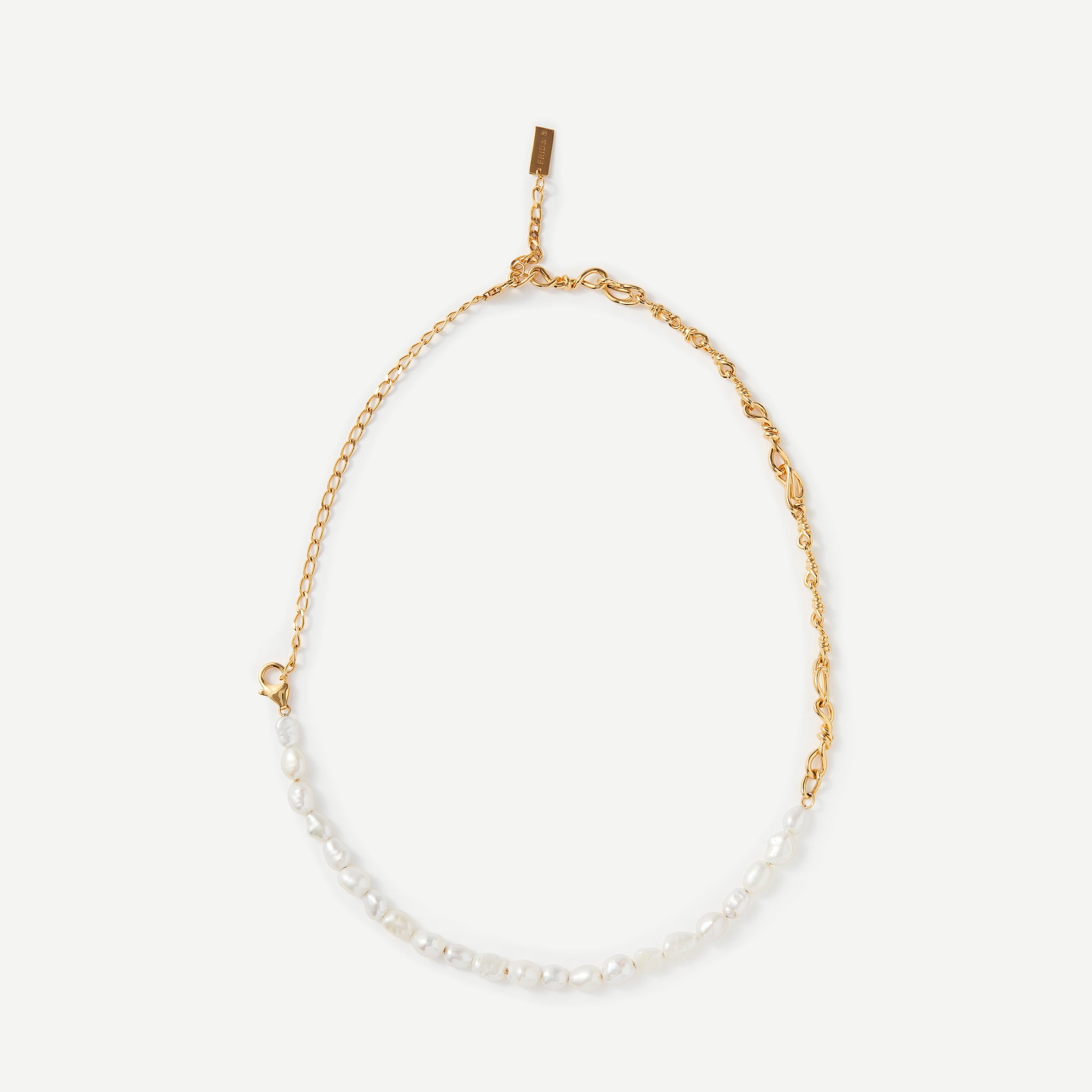 Versatile Wave Pearl Gold Necklace / Double Bracelet