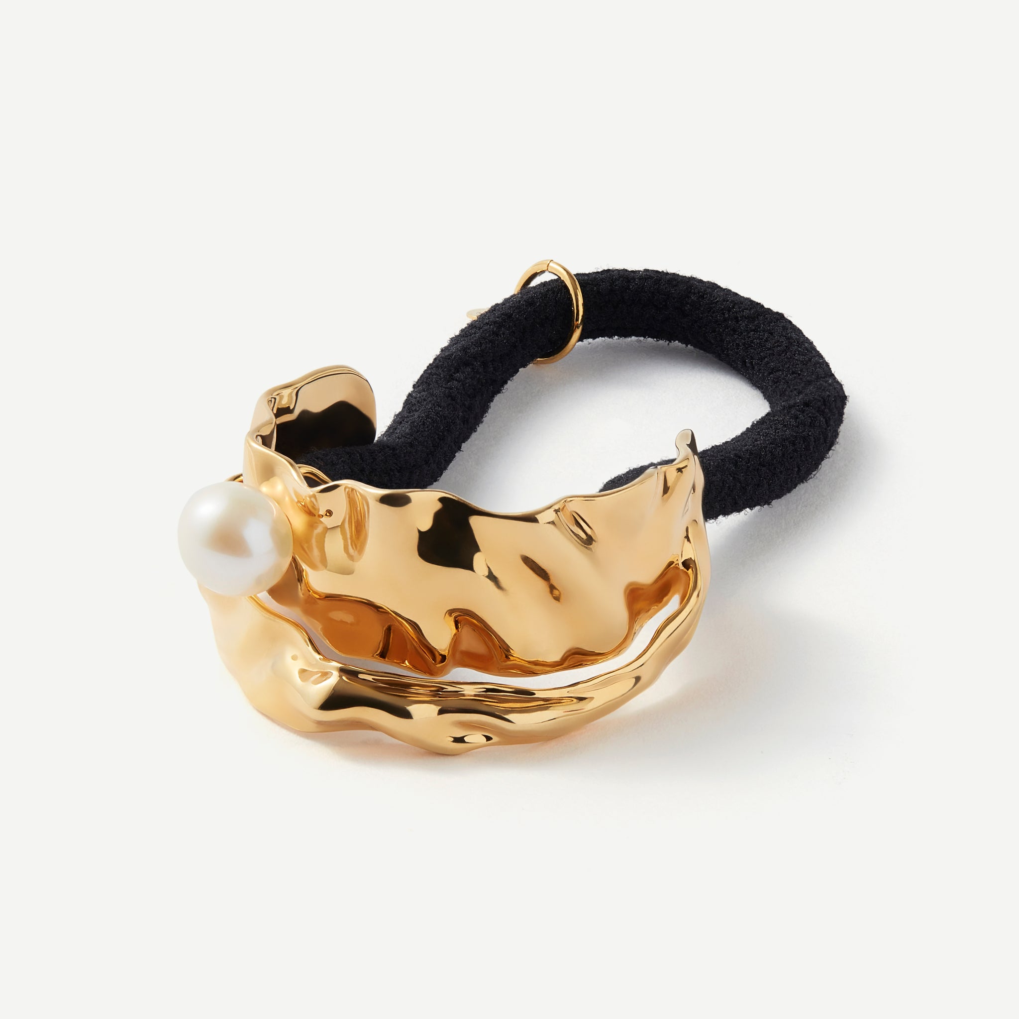 Cool Breeze Pearl Gold Hair Tie