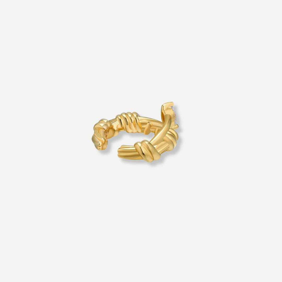 Adrienne Twist White Zirconia Ear Cuff