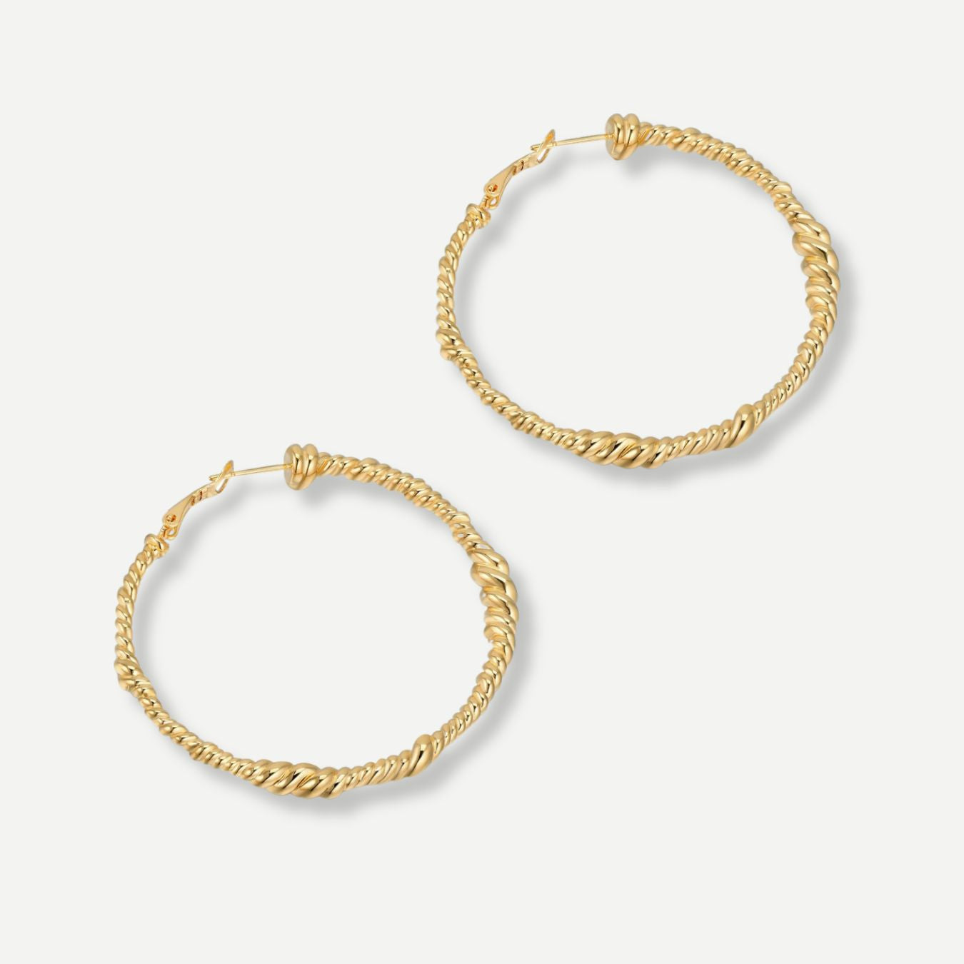 Camila Spiral Gold Hoop Earrings