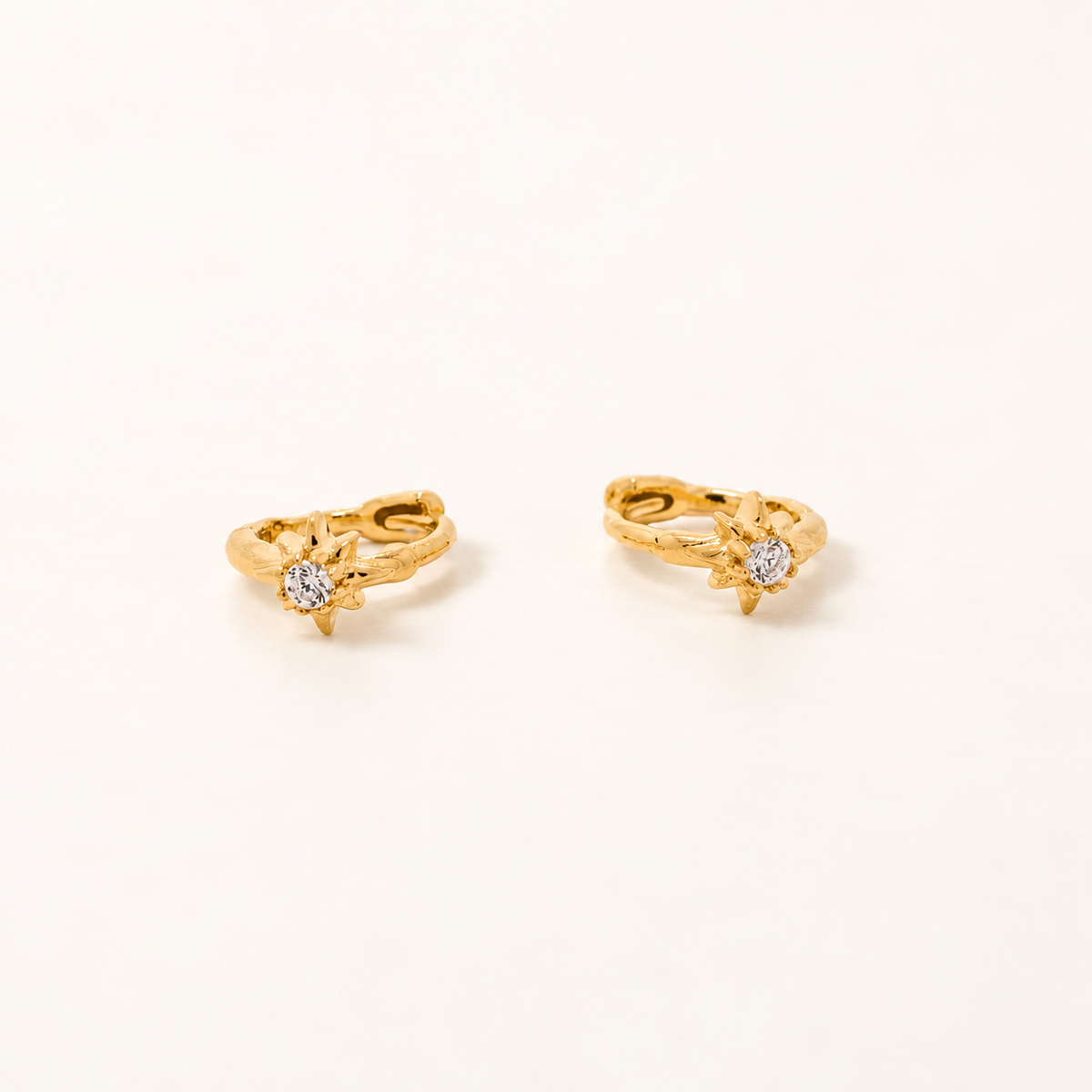 Cassiopea Gold Huggie Earrings