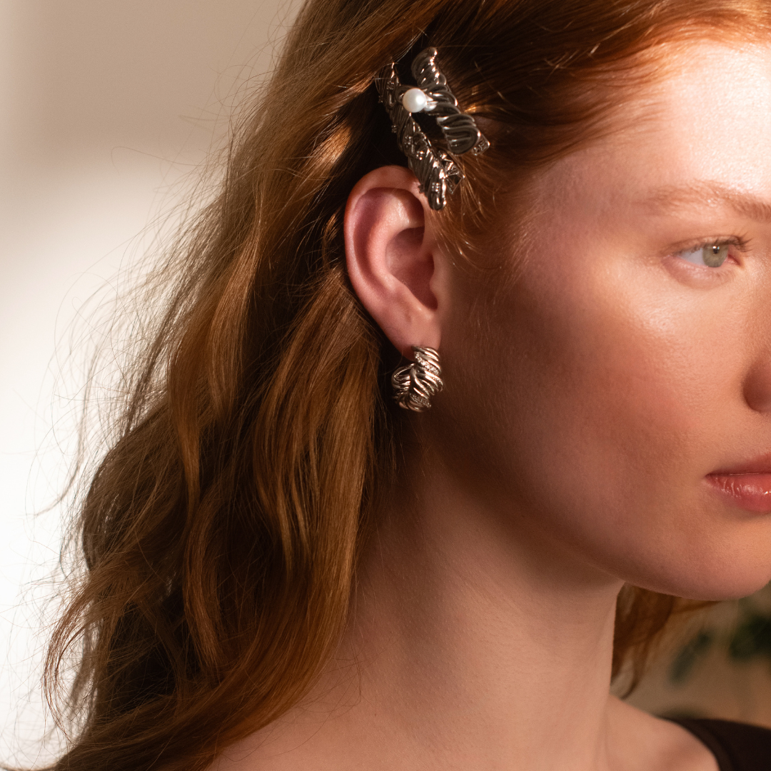 Hidden Strength Wave Diamond Earrings