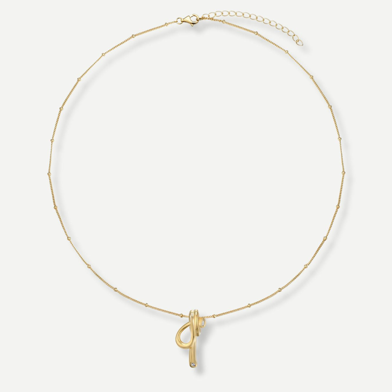 Emma White Zirconia Pendant Necklace