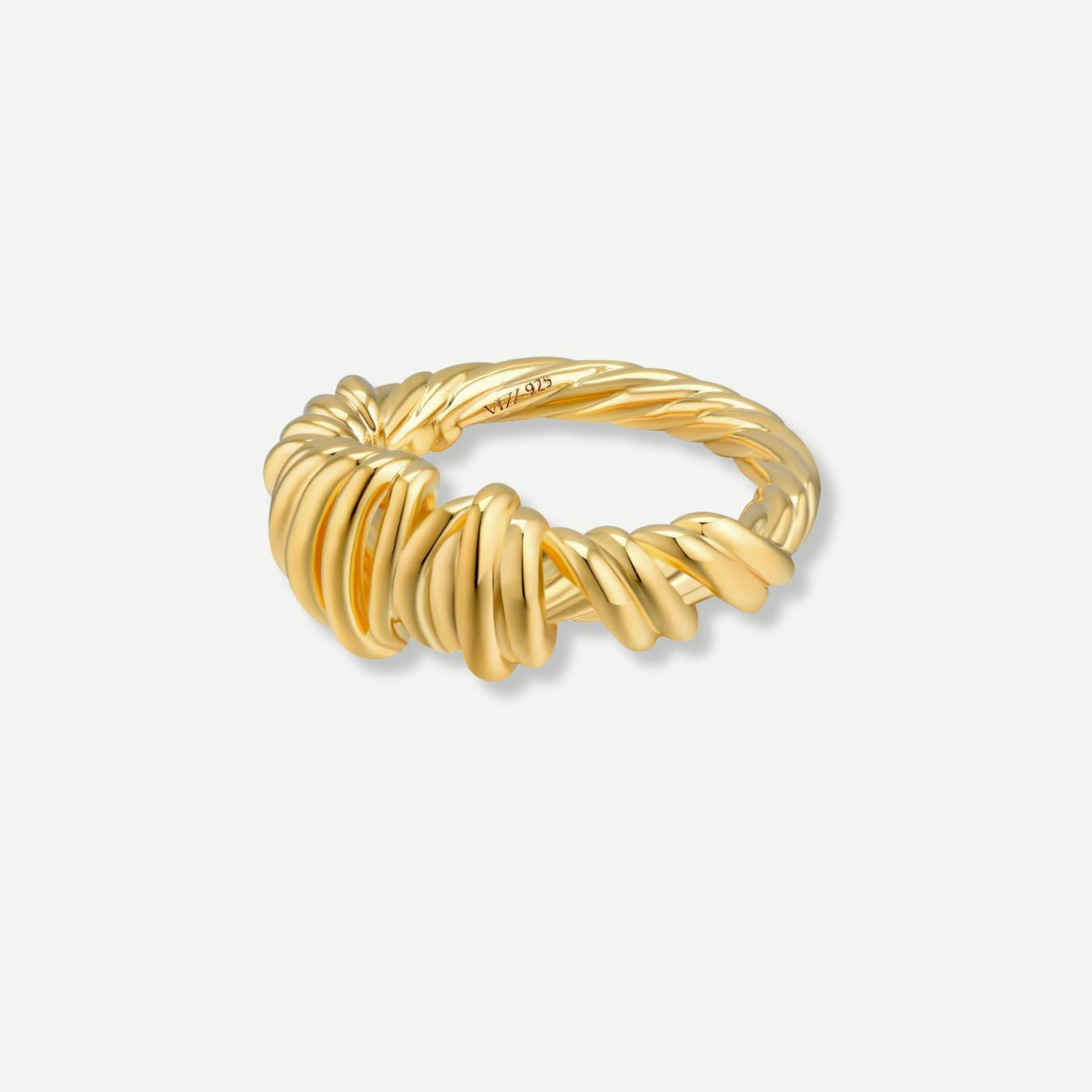 Sara Organic Spiral Gold Ring