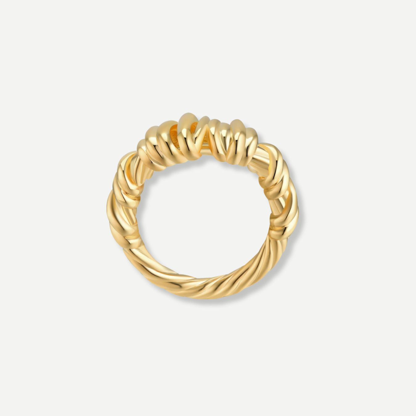 Sara Organic Spiral Gold Ring