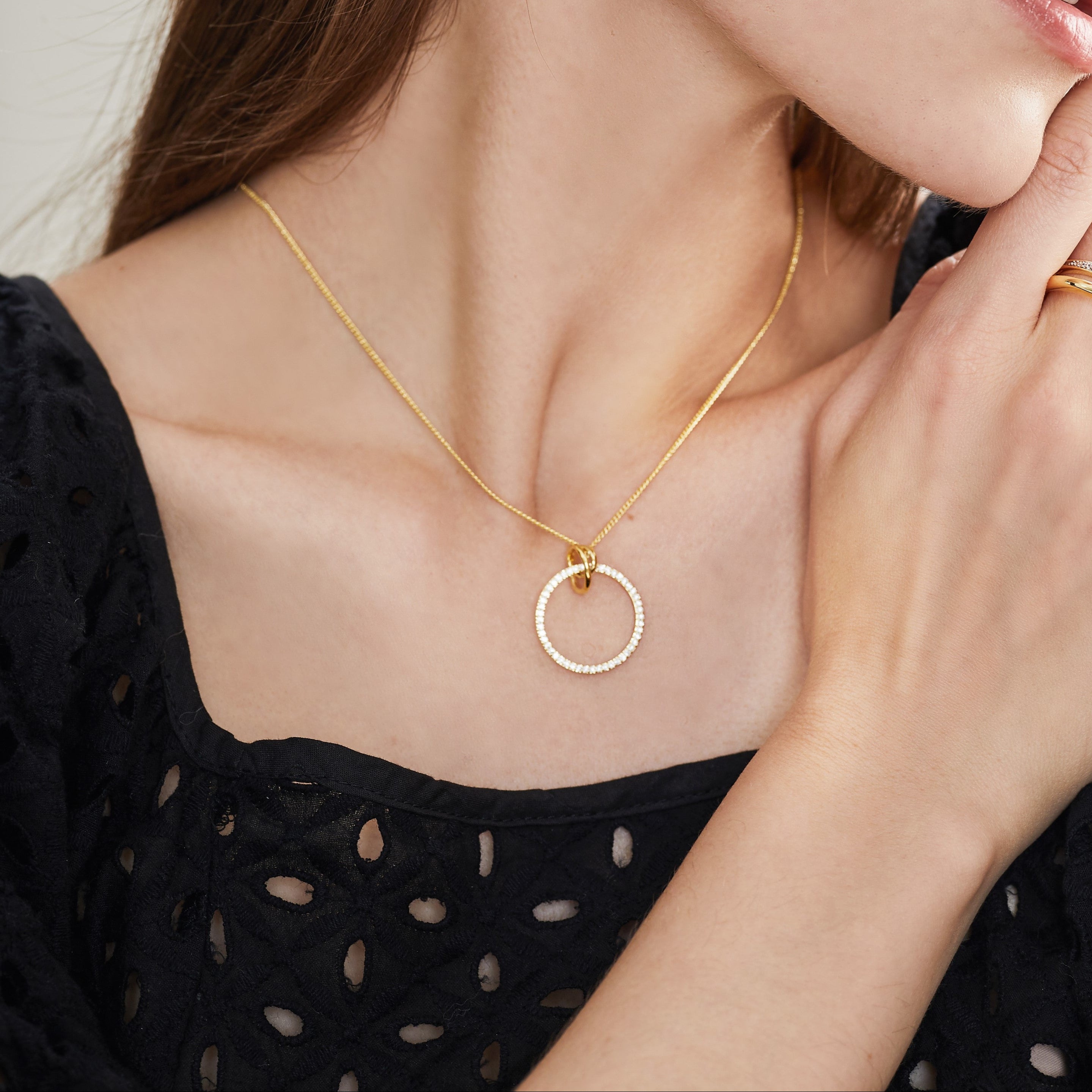 Shimmering Substance Gold Necklace