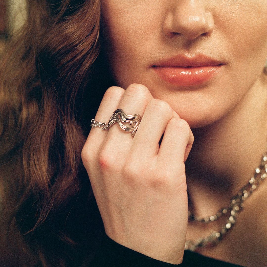 Interwoven Souls Diamond Stacking Rings