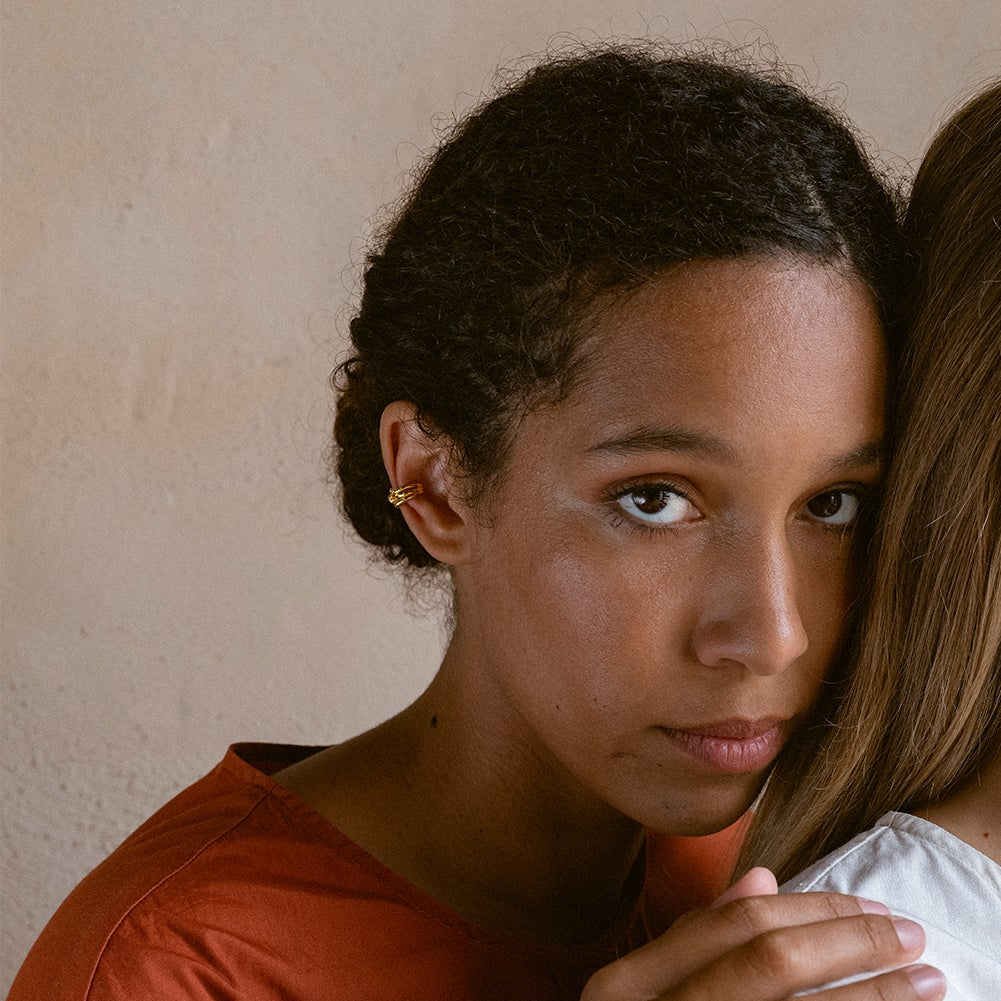 ear cuff - 18K recycled gold vermeil on recycled silver and zirconia