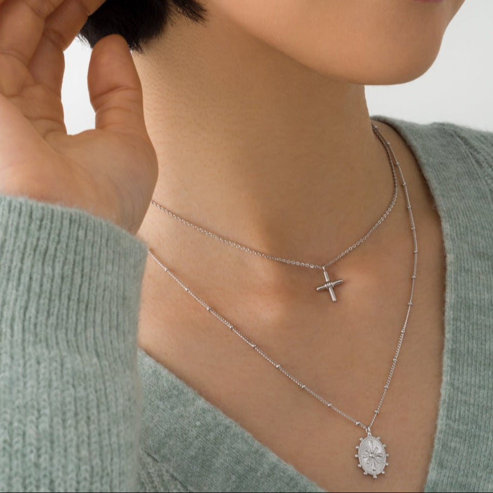 Christa Silver Pendant Necklace