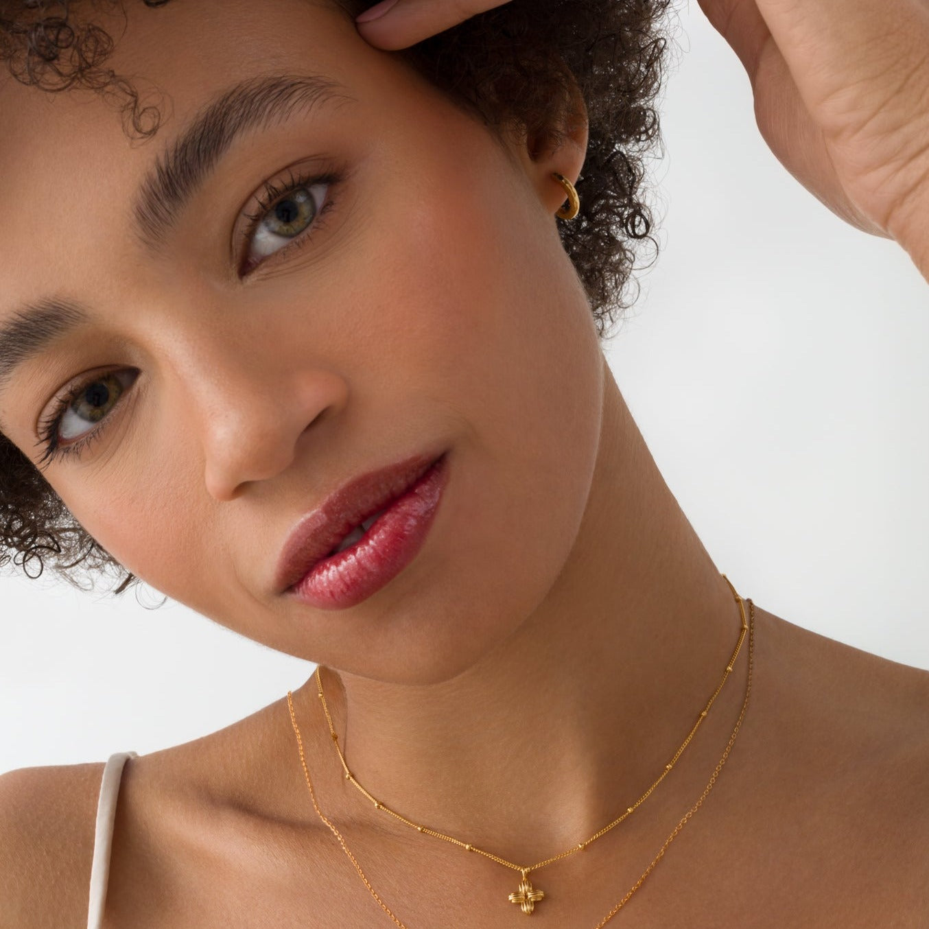 Eleanor Gold Huggie Earrings