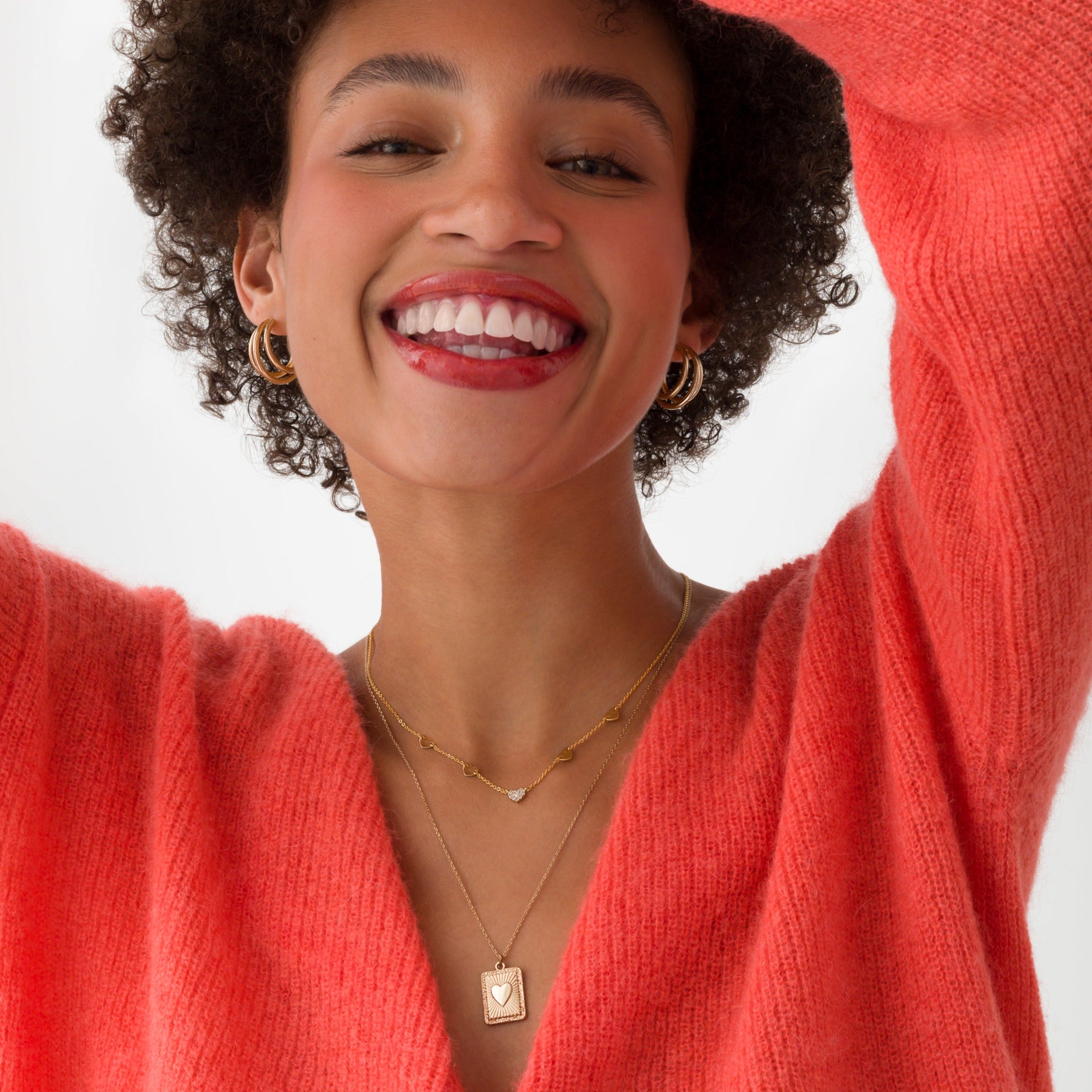 Gold Heart Pendant Necklace