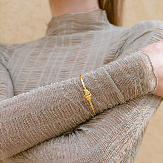 Bracelet - 18K recycled gold vermeil on recycled silver and zirconia