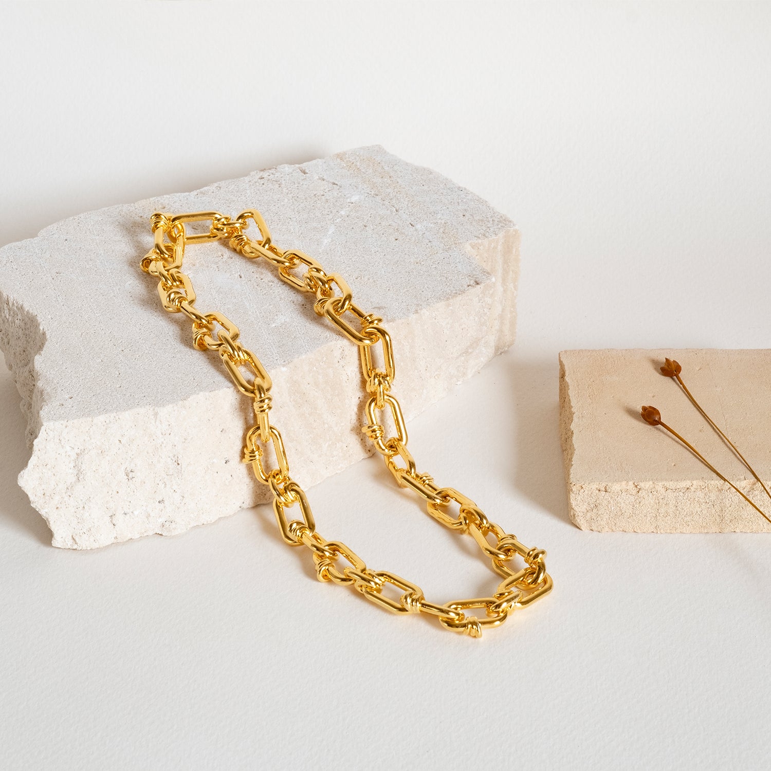 Necklace - 18K recycled gold vermeil on recycled silver
