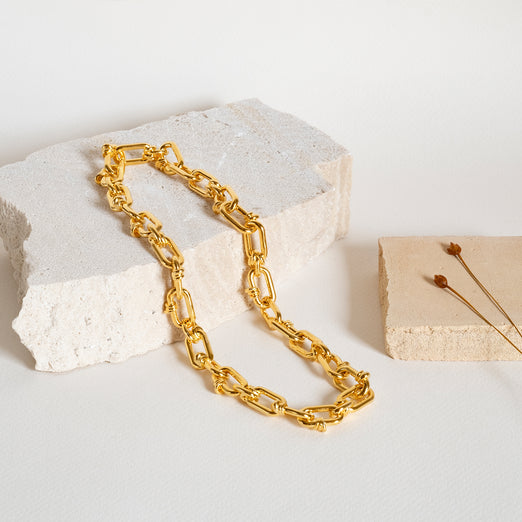 Necklace - 18K recycled gold vermeil on recycled silver