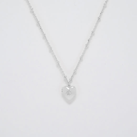 Open Your Heart Silver Pendant Necklace