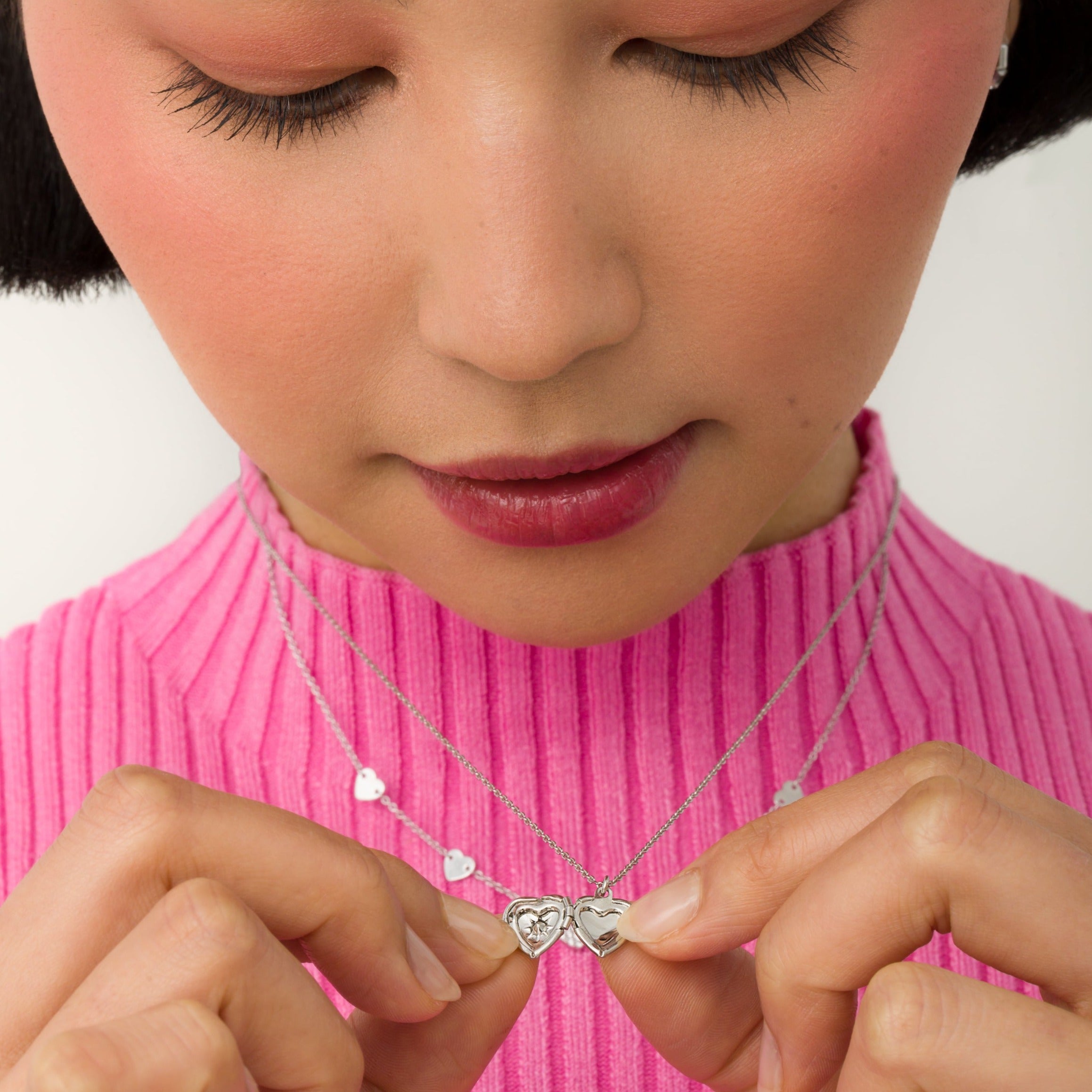 Open Your Heart Silver Pendant Necklace