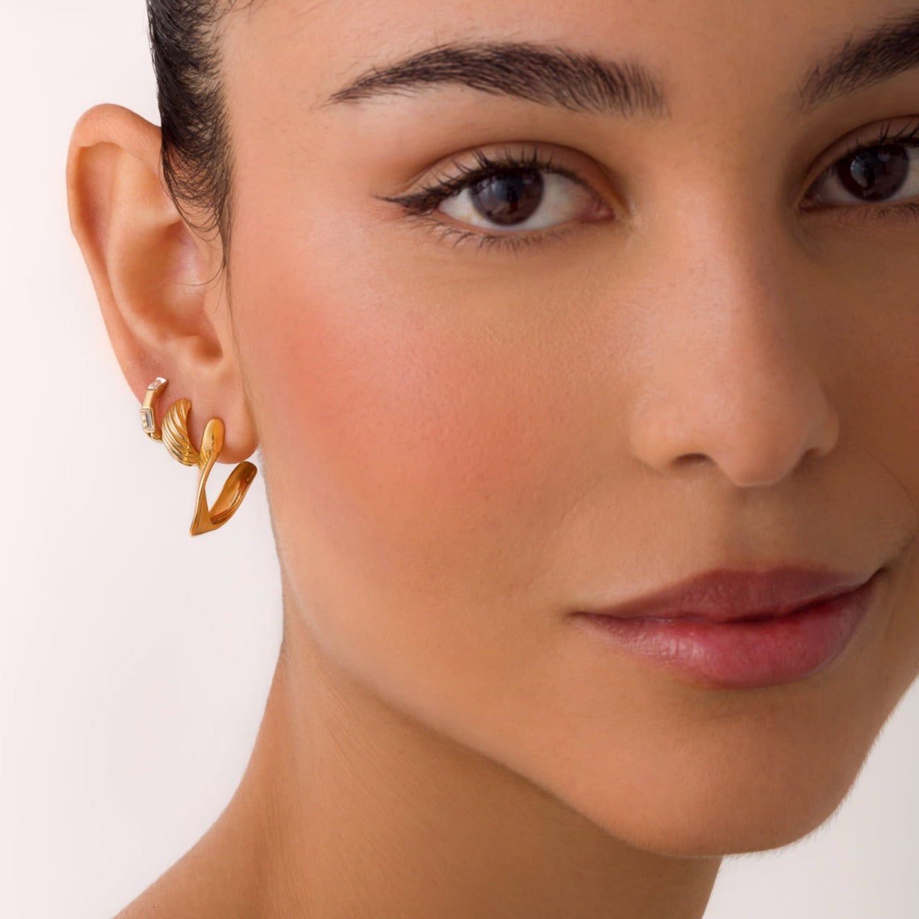 Rosewood Gold Earrings