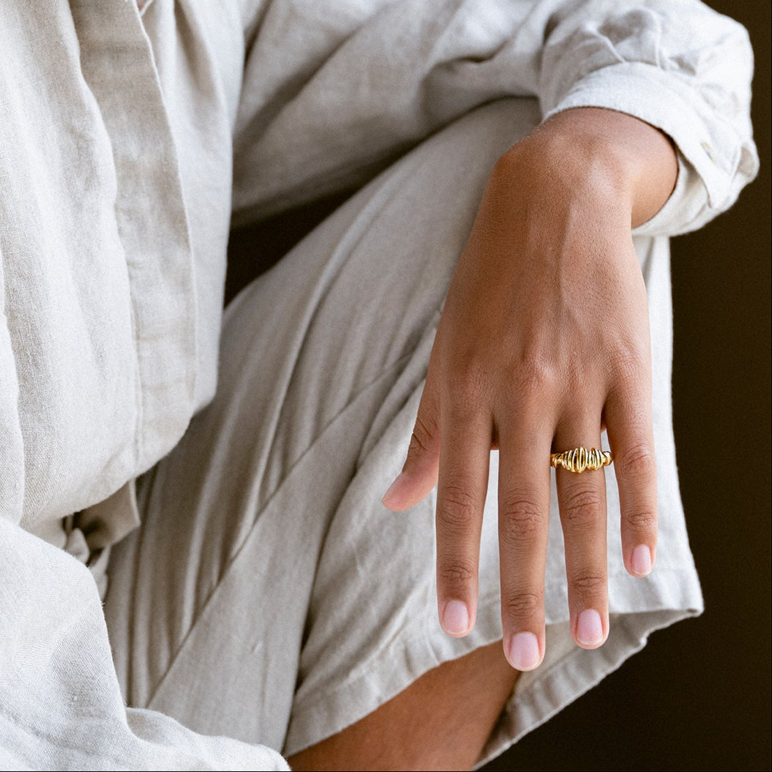 Ring - 18K recycled gold vermeil on recycled silver