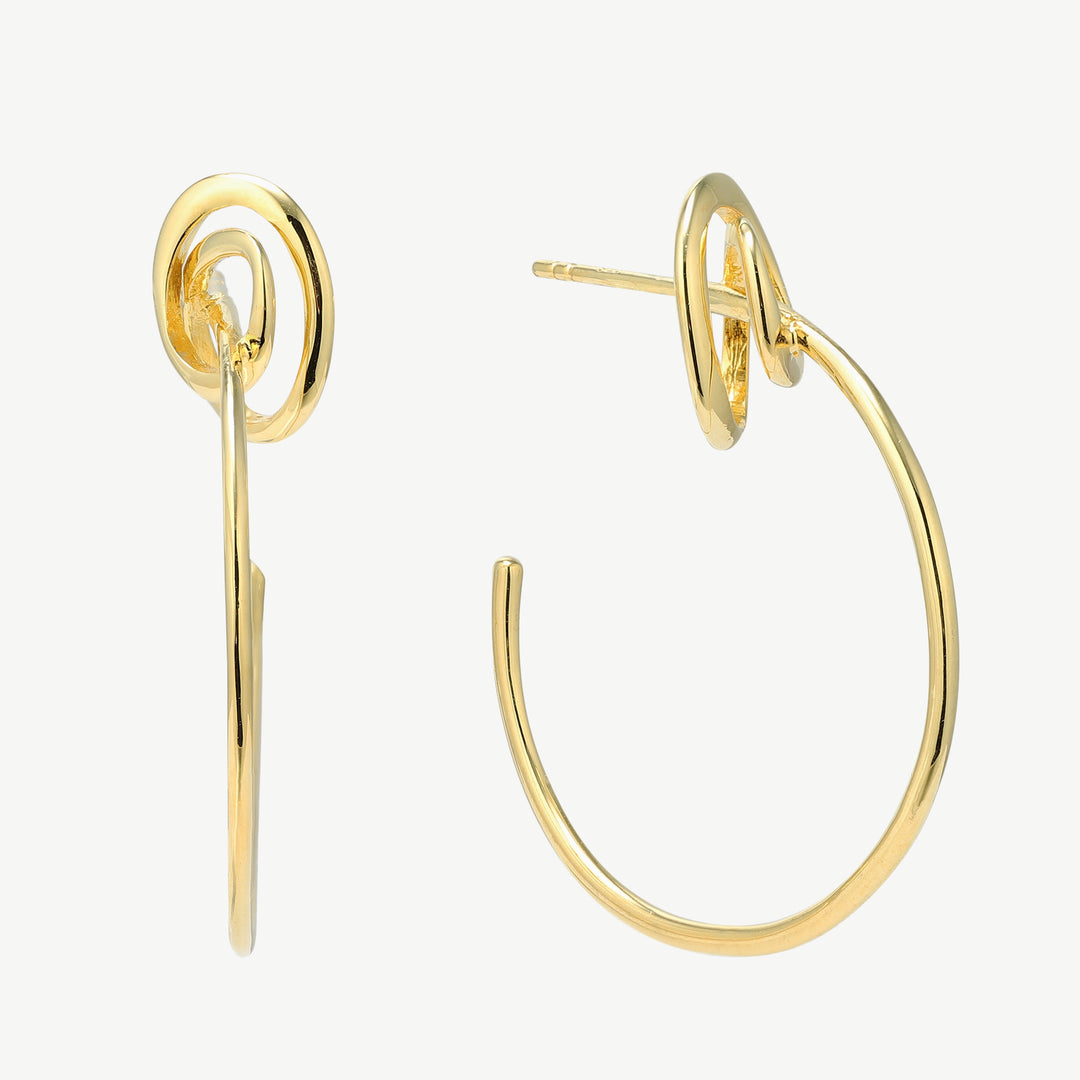 White Light Gold Earrings