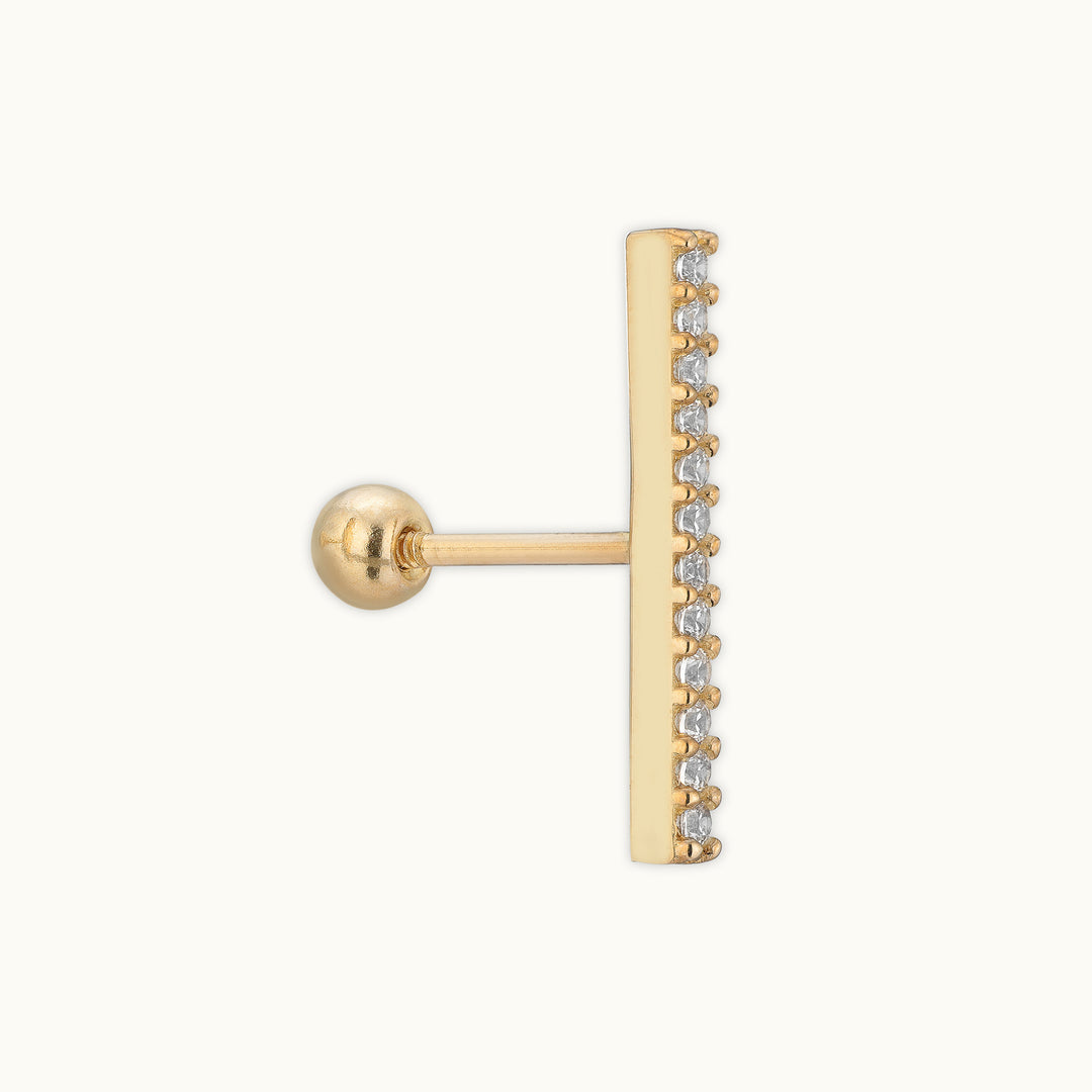 Graceful Goddess Single Gold Stud Earring