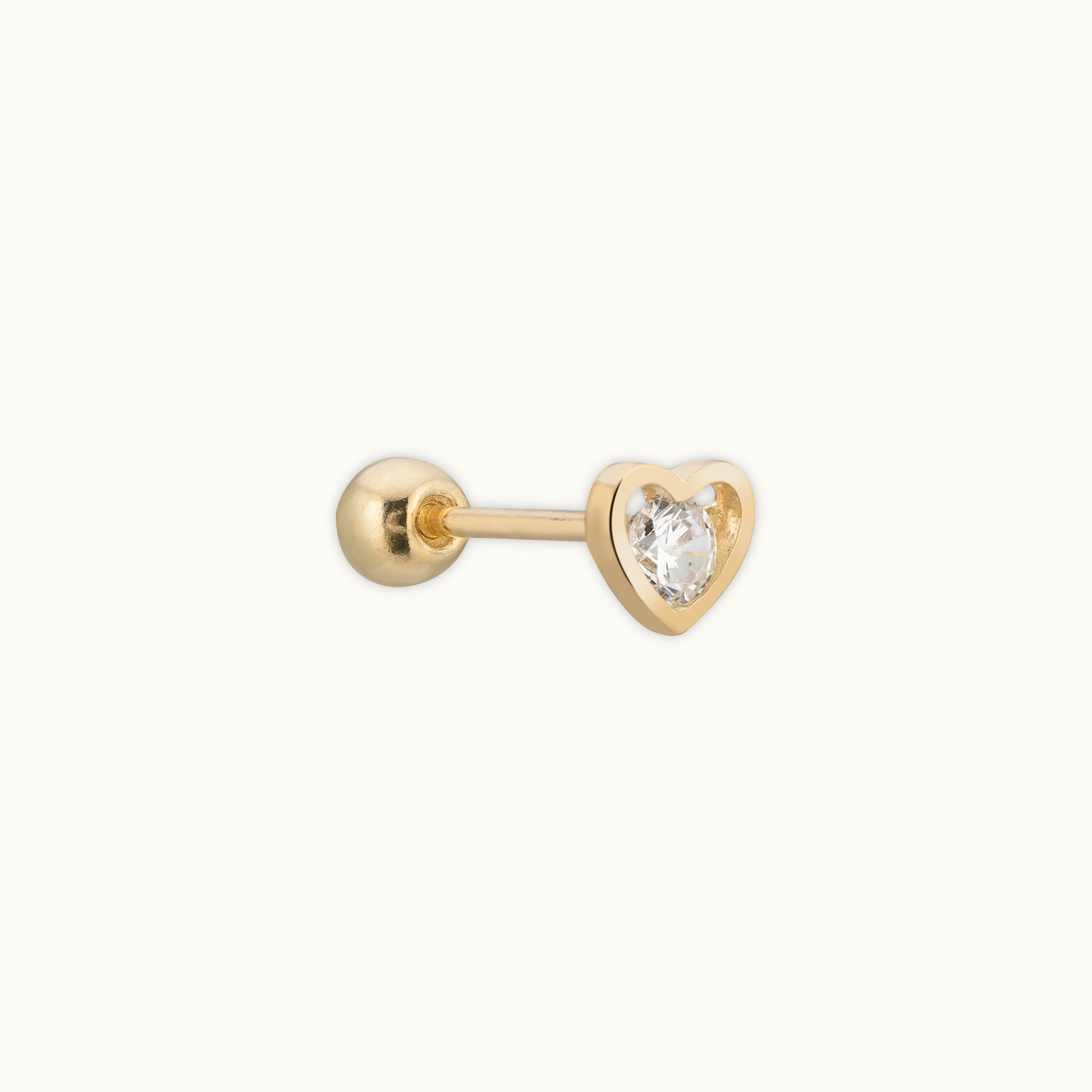 Gleaming Cascade Single Gold Stud Earring