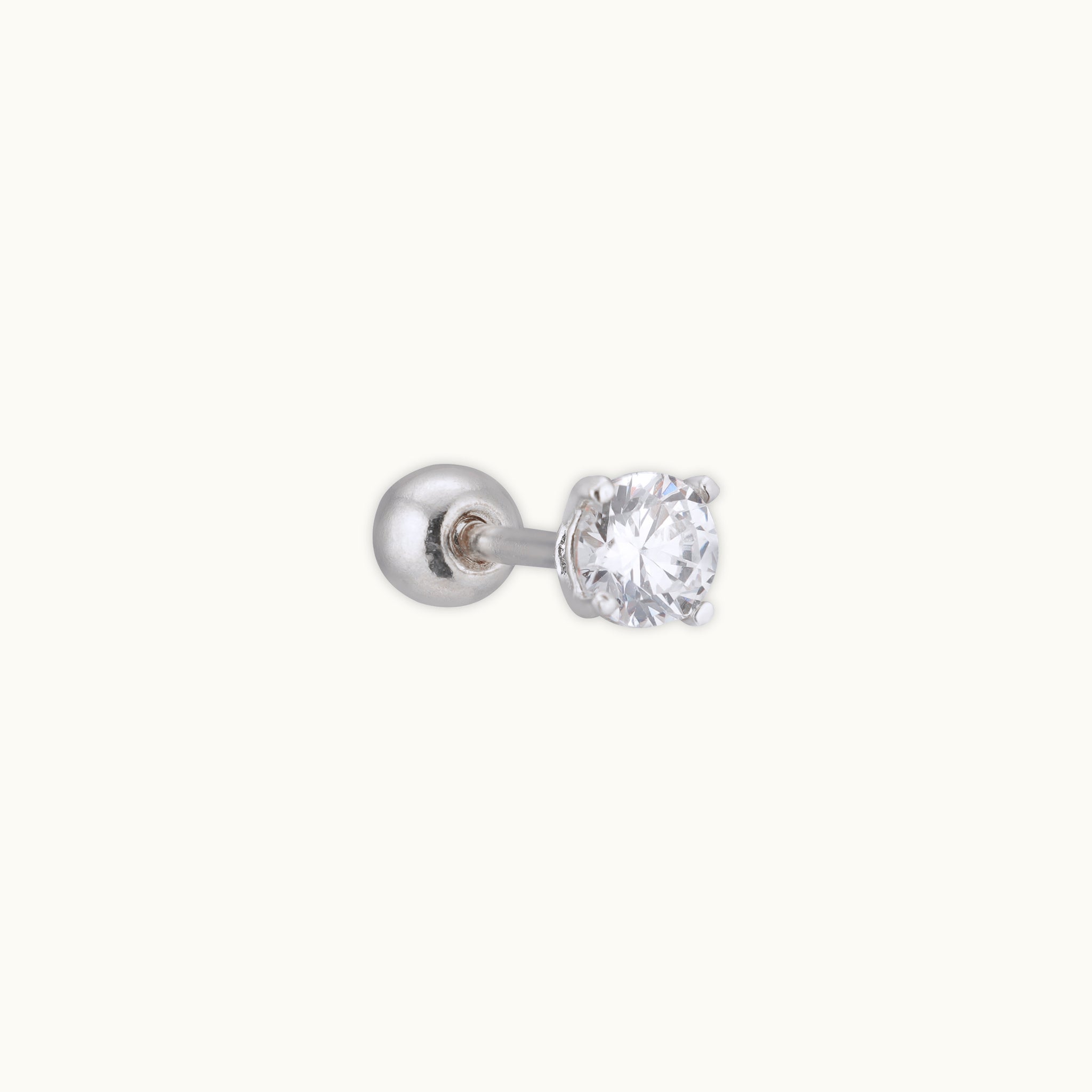 Blossom Blooms Single Silver Stud Earring