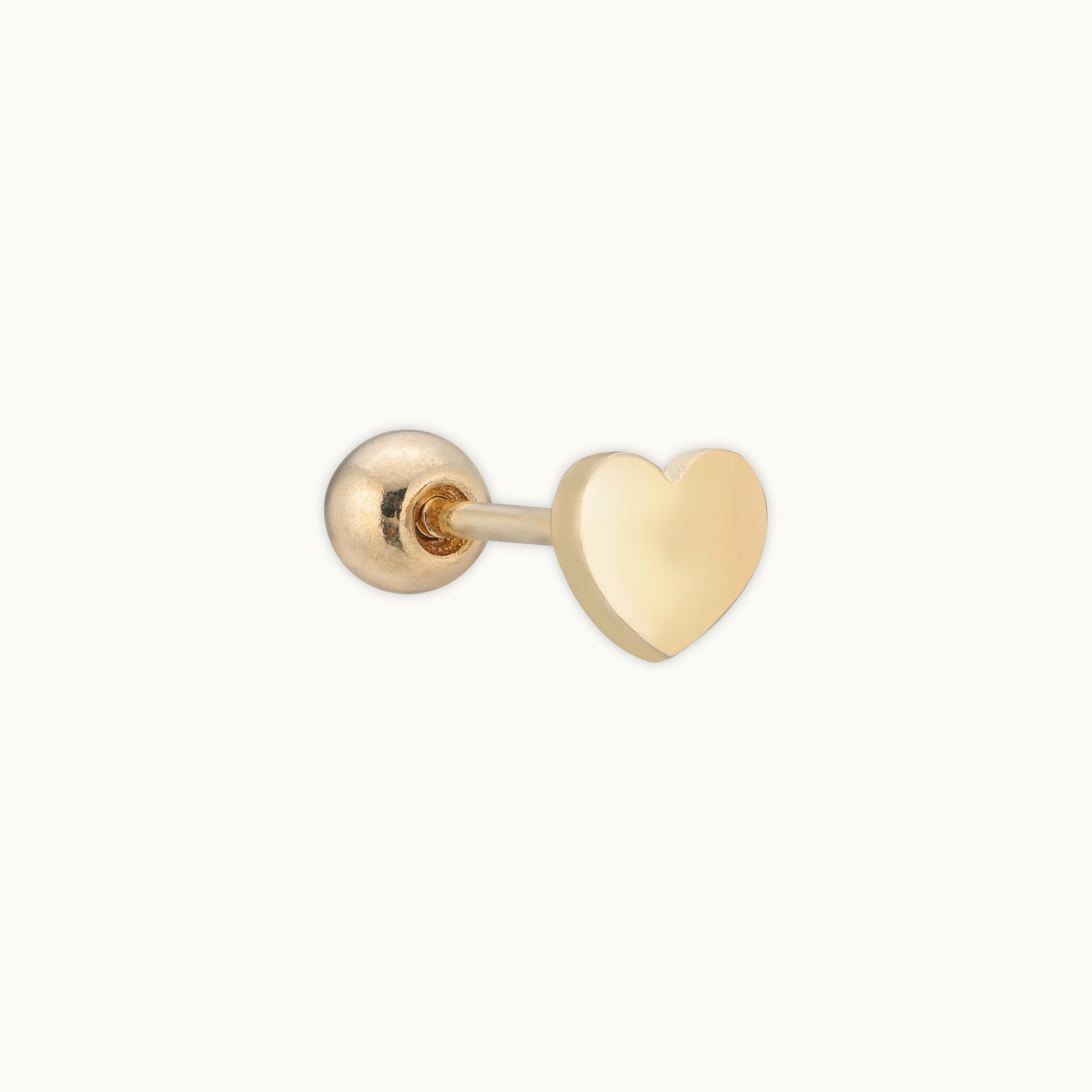 Heartstrings Single Gold Stud Earring