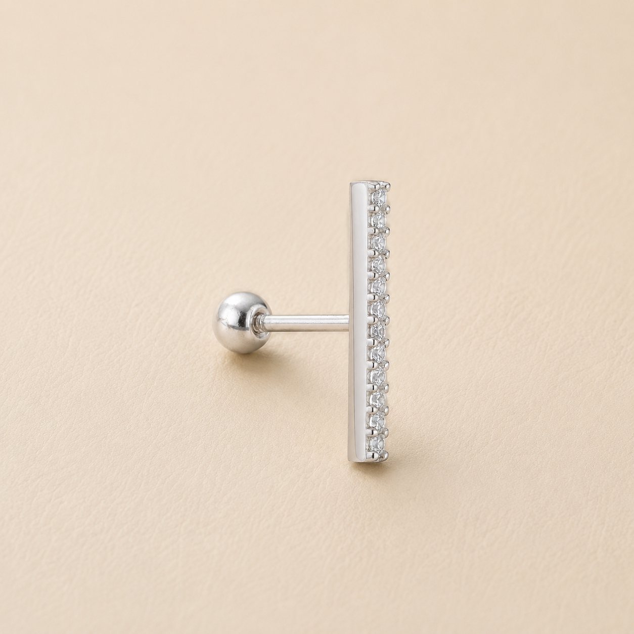 14K Solid Gold Graceful Goddess Single Stud