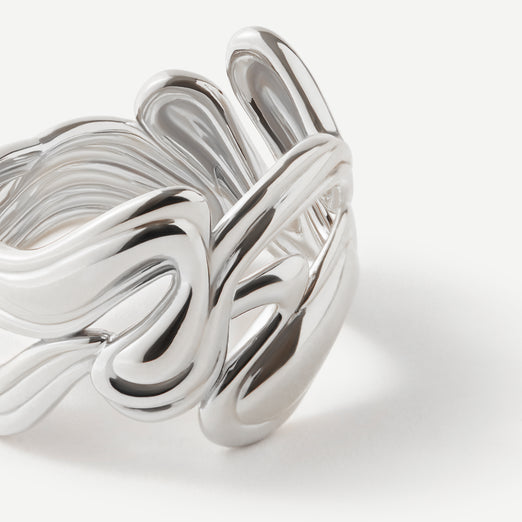 Inner Spark Wave Silver Ring