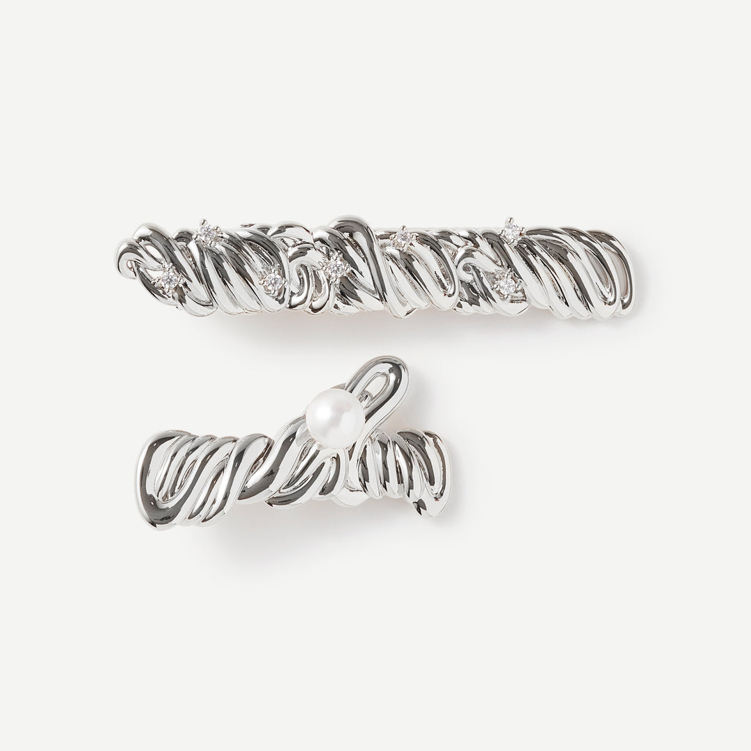 Sparkling Inspiration Wave Silver Clips