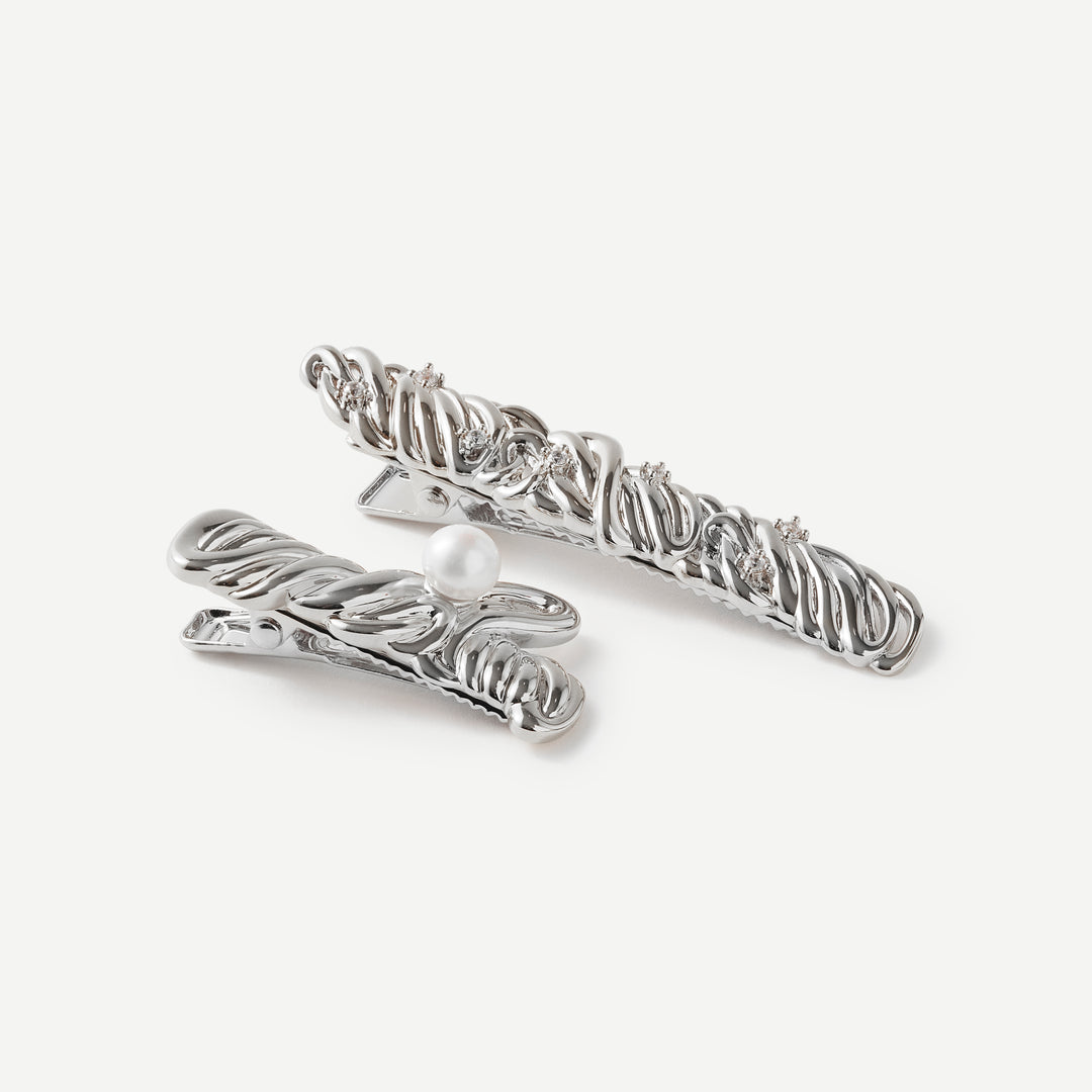 Sparkling Inspiration Wave Silver Clips