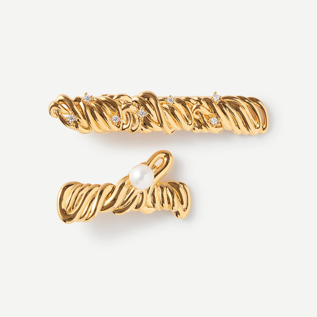 Sparkling Inspiration Wave Gold Clips