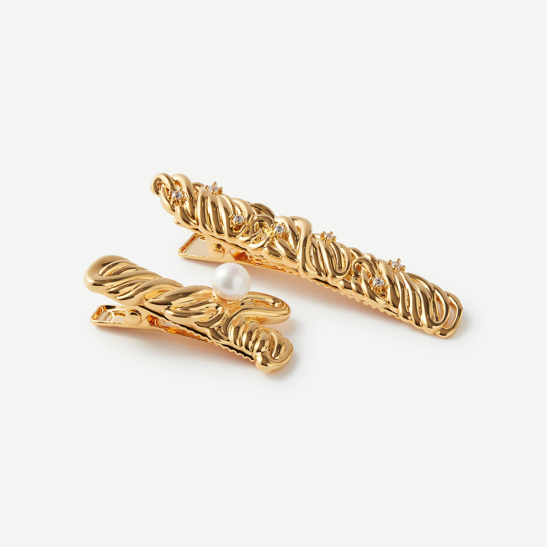 Sparkling Inspiration Wave Gold Clips