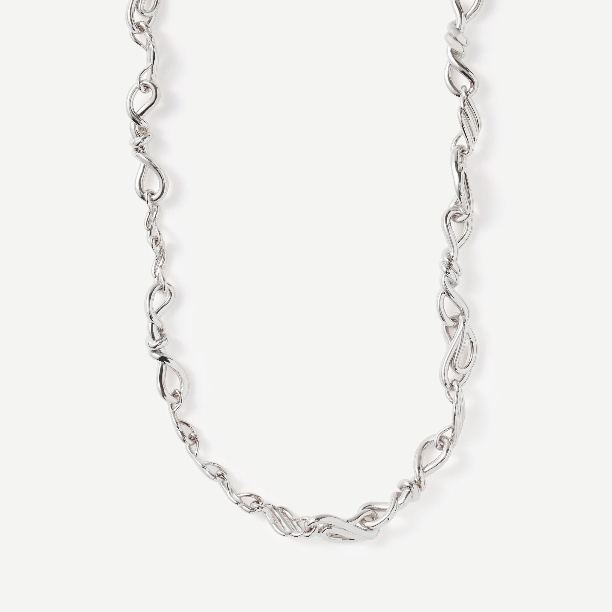 Transformative Spirit Wave Silver Necklace