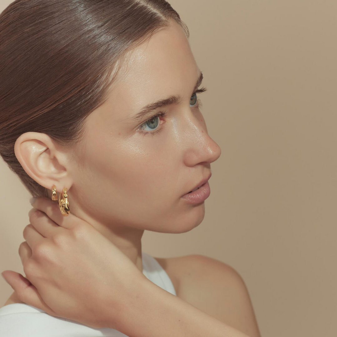 Lunara Gold Huggie Earrings