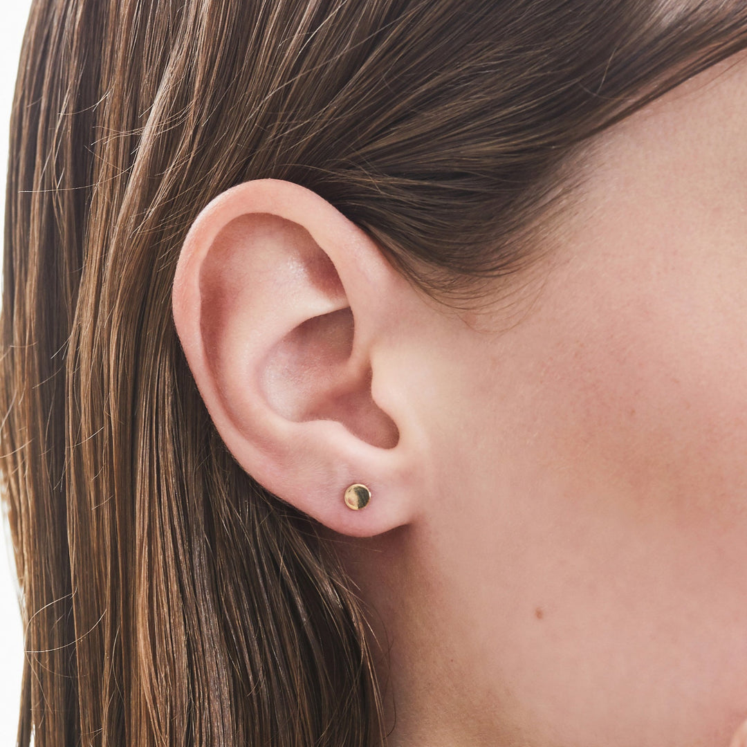 Subtle Whispers Single Silver Stud Earring