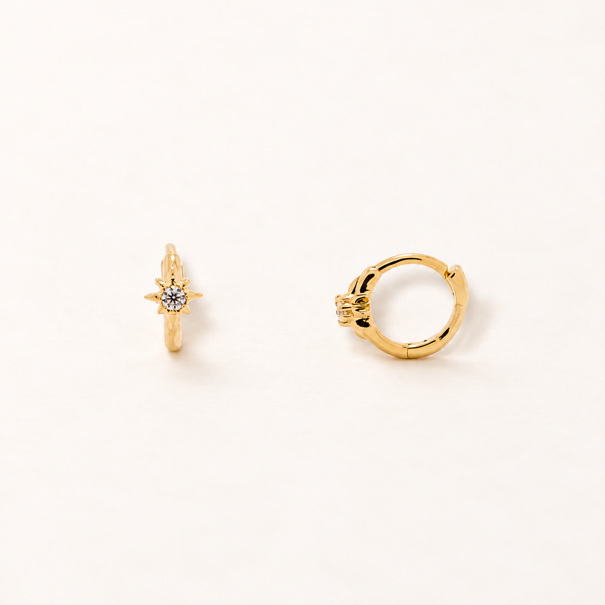 Cassiopea Gold Huggie Earrings