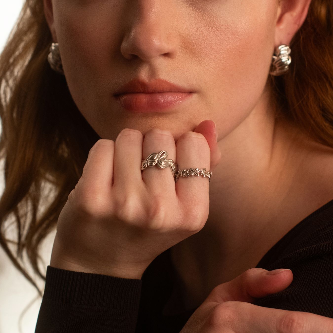 Connection Wave Diamond Ring – Frida & Florence