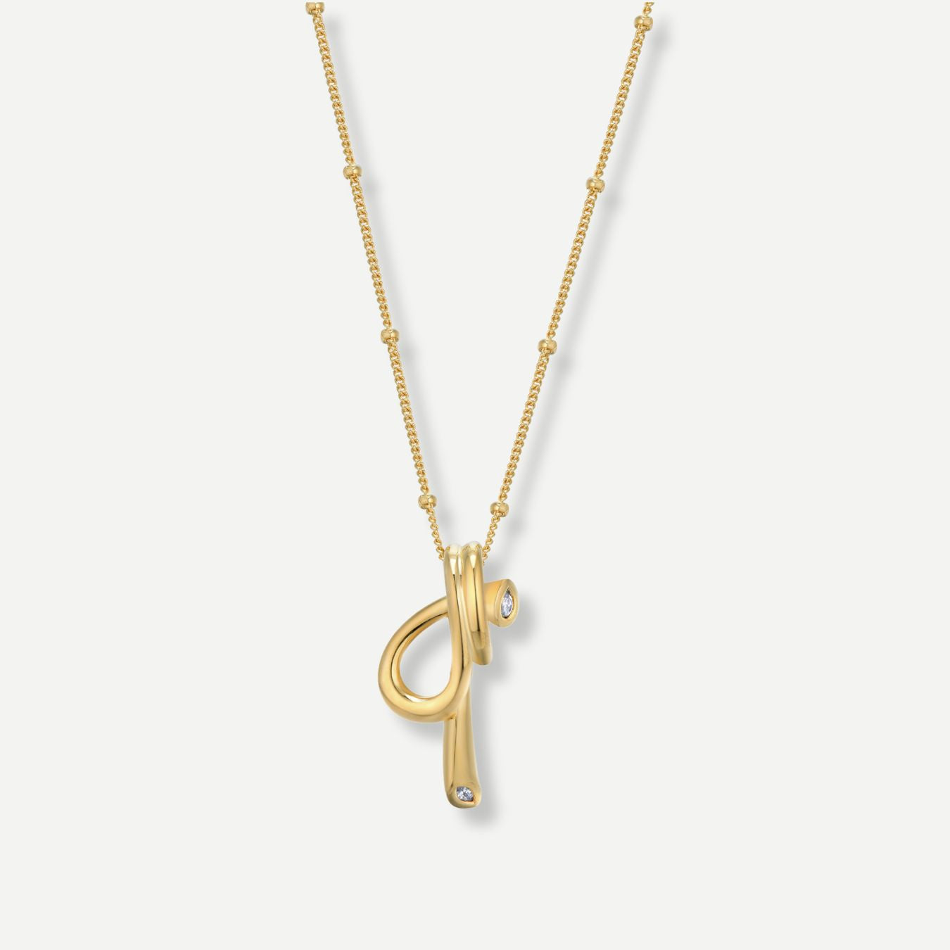Emma White Zirconia Pendant Necklace