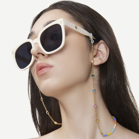 Isabella Silver Sunglasses Chain