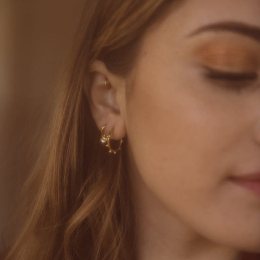 Radiant Starburst Gold Earrings