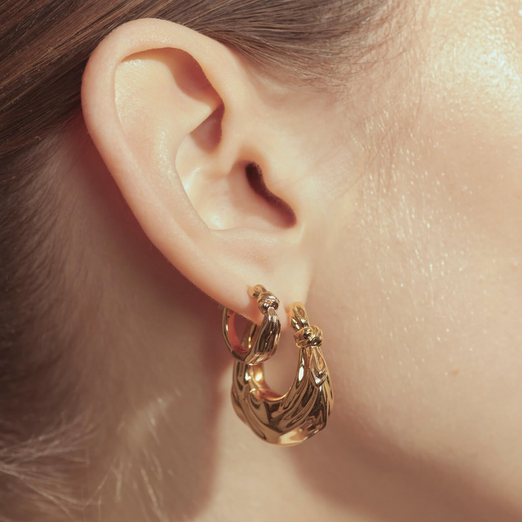 Lunara Gold Huggie Earrings