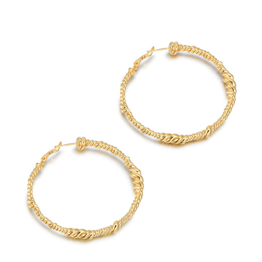 Earrings - 18K recycled gold vermeil on recycled silver ring