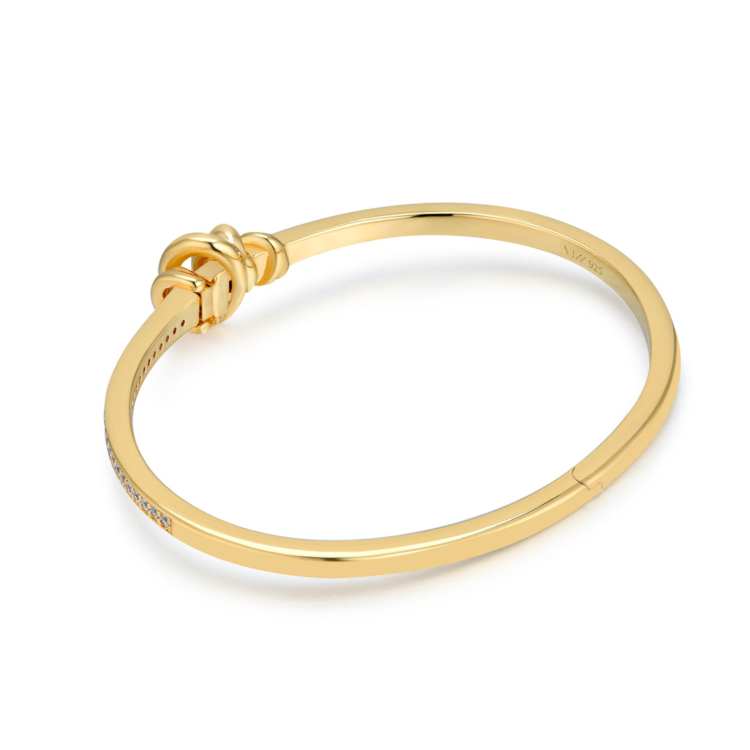 Bracelet - 18K recycled gold vermeil on recycled silver and zirconia