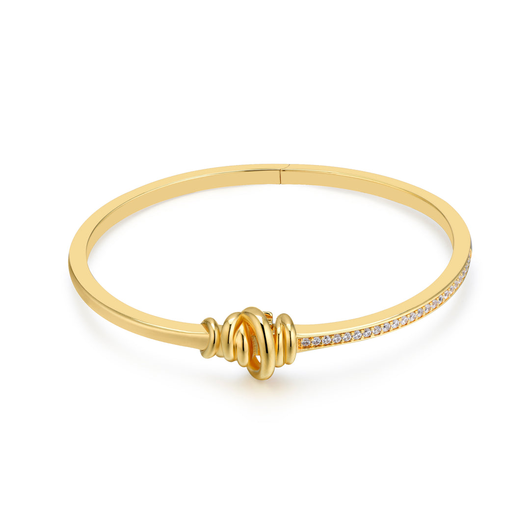 Bracelet - 18K recycled gold vermeil on recycled silver and zirconia