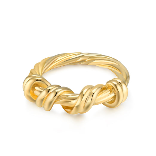Mia Delicate Gold Twist Ring