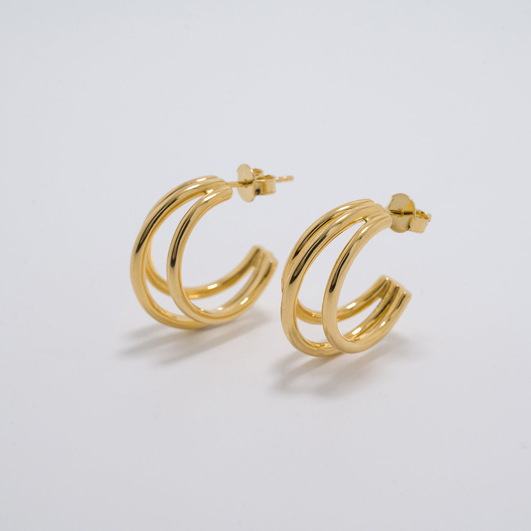 Brontë Gold Hoops Earrings