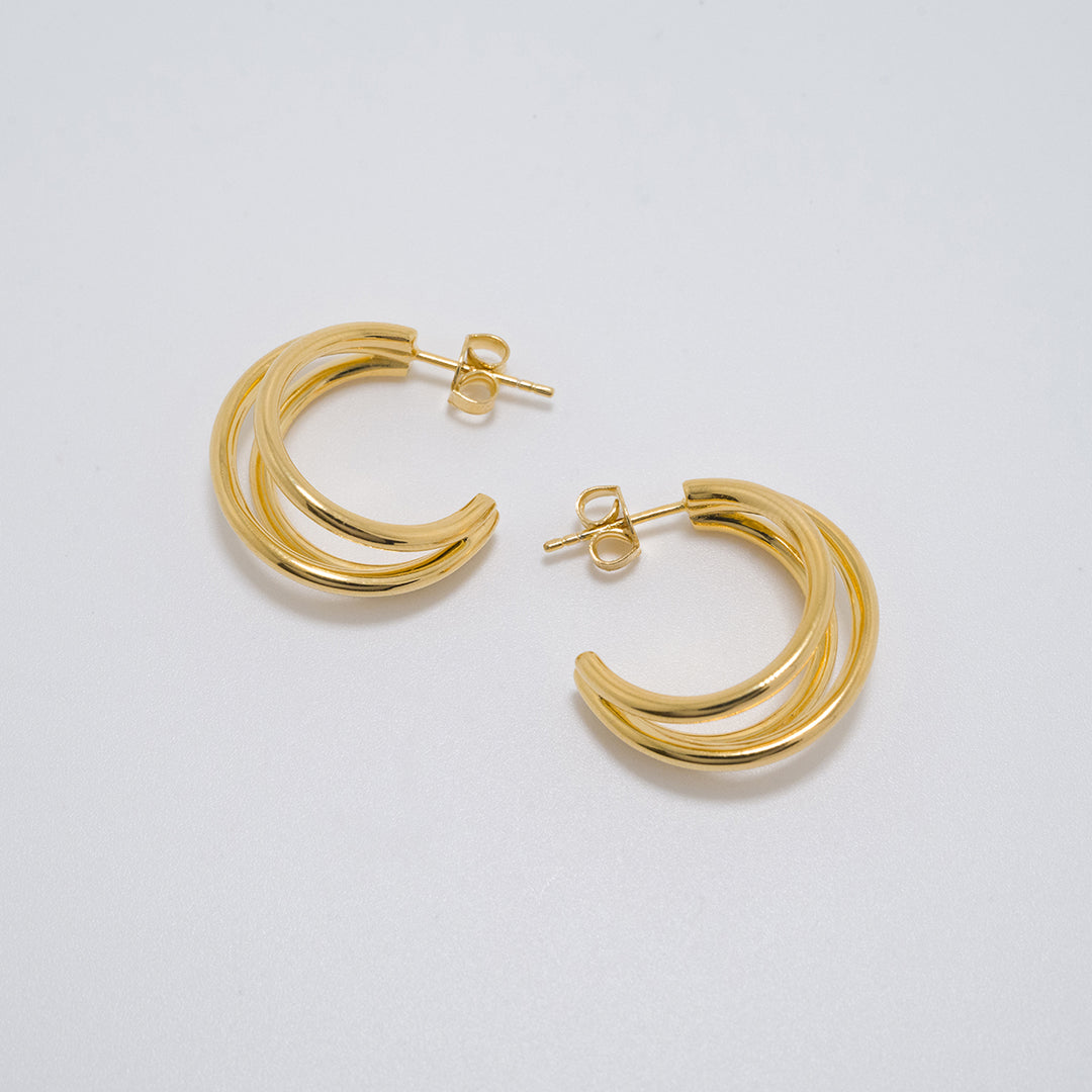 Brontë Gold Hoops Earrings